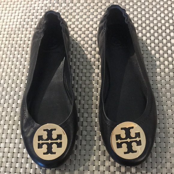Tory Burch Shoes - Tory Burch new  Black reva logo flats
